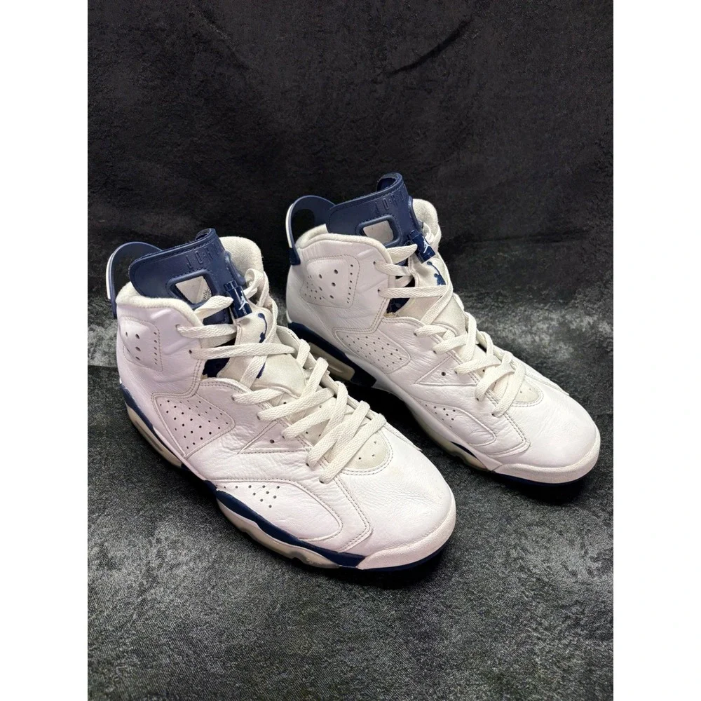 Air Jordan 6 Retro Midnight Navy 2022 White Blue Sneakers CT8529-141 Mens 11